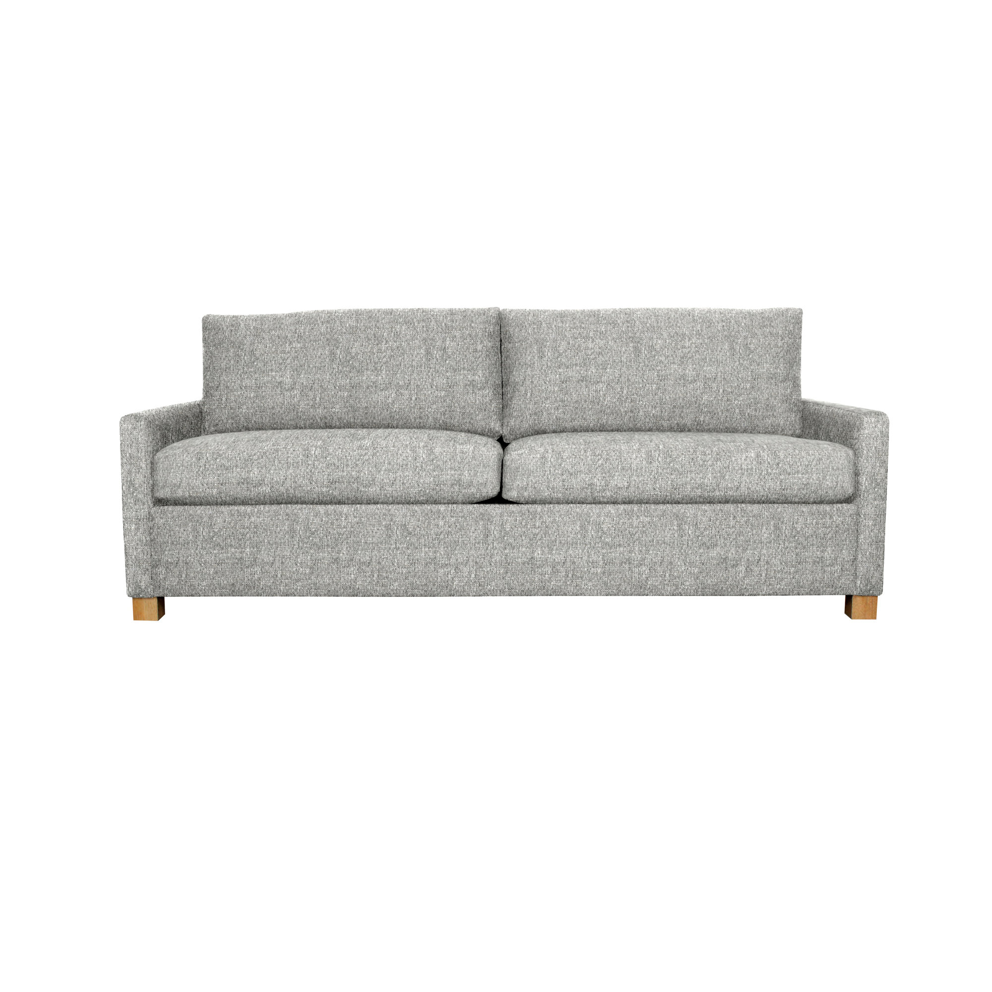 Louisa 87'' Square Arm Sofa Bed, Connelly Dove Performance Tweed