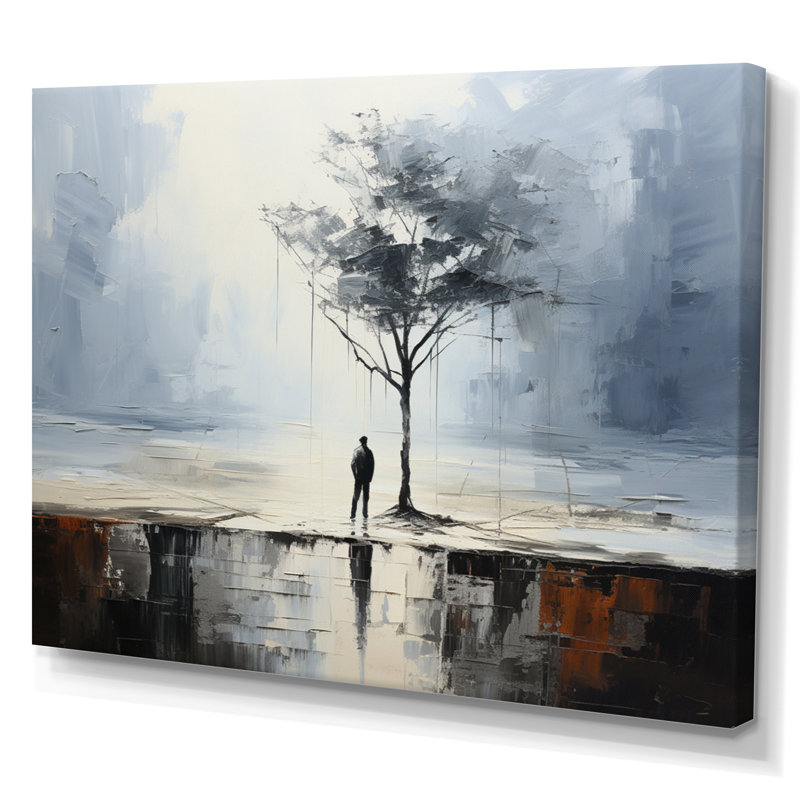 «Coastal Minimalisme Solitude I», reproduction d'art sur toile, H 30 po x l 40 po x P 1,5 po, Toile tendue