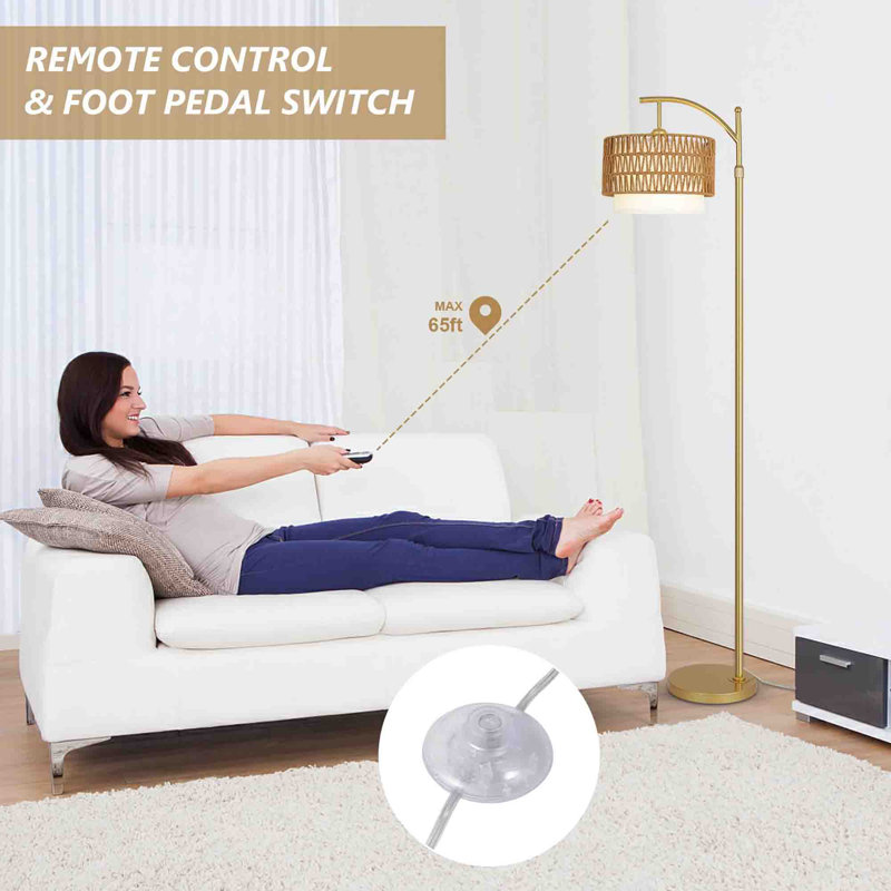 165cm Arched Floor Lamp, Gold