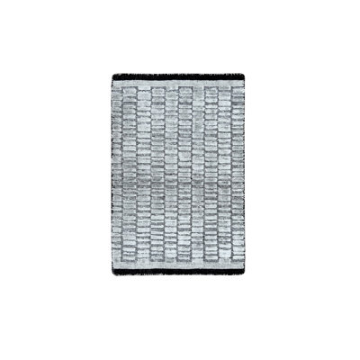 Tapis oriental rectangulaire en laine et en soie tissé à la main 2 pi 0 po x 3 pi 0 po - MOA10284617