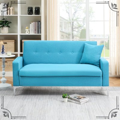Upholstered 24.88 " Linen Blend Sofa
