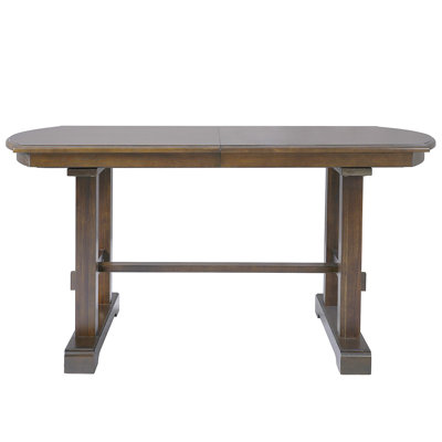 60"-78" Extendable Dining Table, Farmhouse Wooden Kitchen Table With Removable Leaf, Large Expanding Table For 4-8 (Brown)