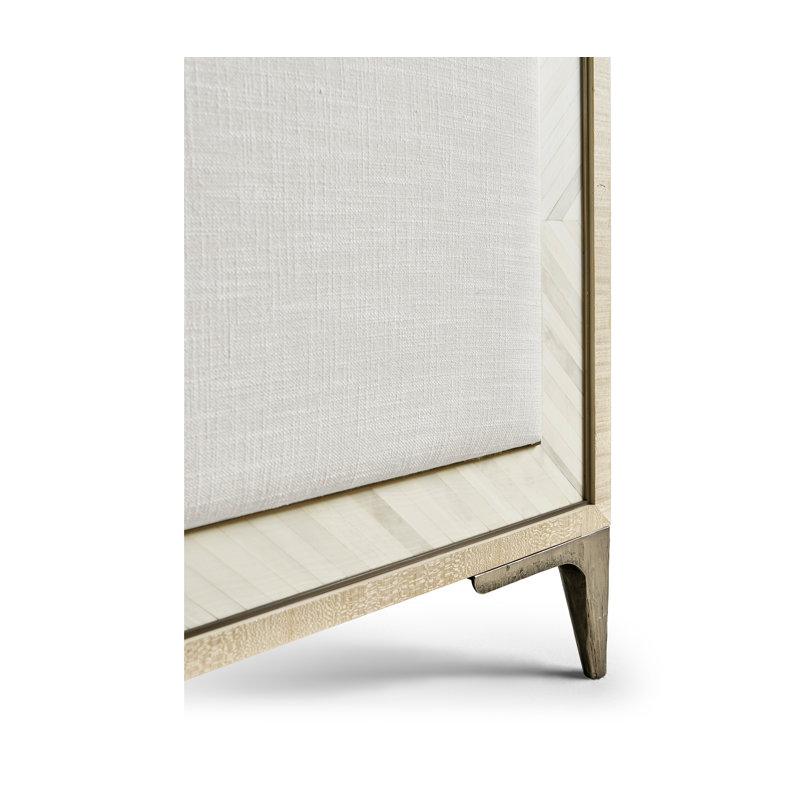 Water Linen Solid Wood Bed