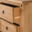 Commode double à 6 tiroirs Farmhouse, commode en bois de pin massif, armoire de rangement rustique avec poignées en métal noir, organisateur de chambre en bois-228408062