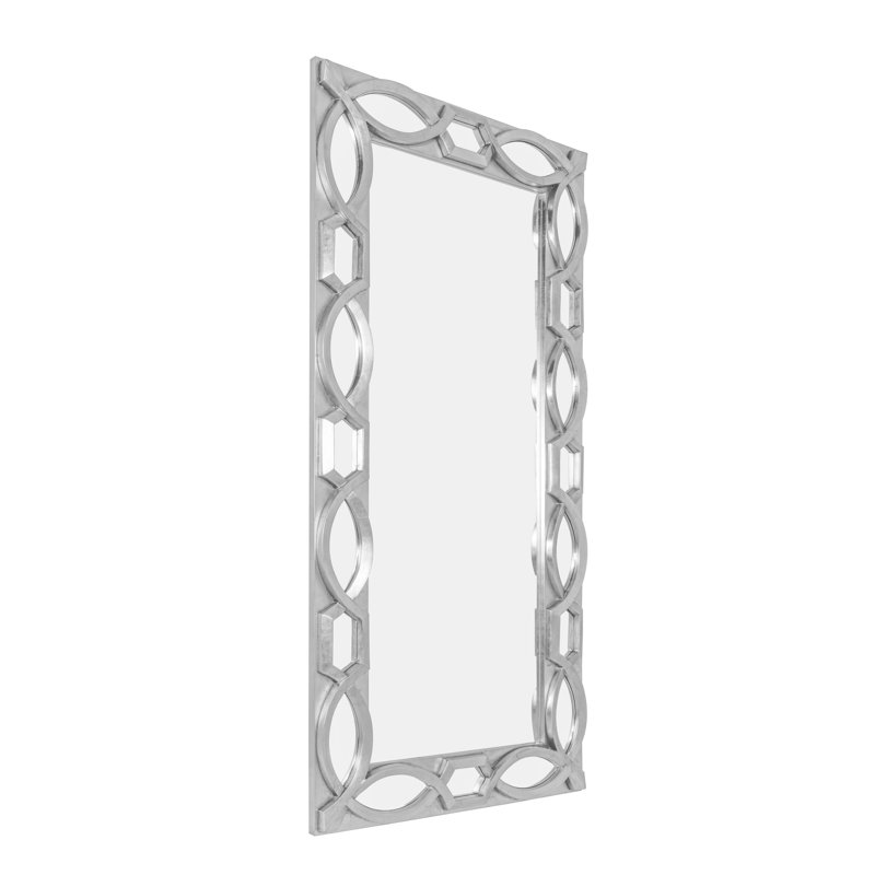 Chaise trinité empilable à losanges l 37,5 po x H 76,5 po, Argent