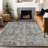 Mezzara Gray Washable Indoor-Outdoor Rug - LOOMLAN-285611638