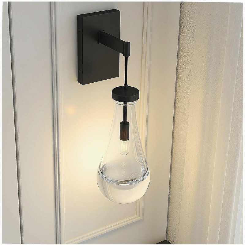 Ensemble de deux luminaires de plafond, lumière de pluie noire à intensité variable, miroir de salle de bain moderne, Noir