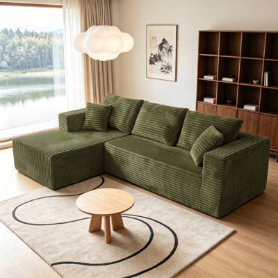 Boneless 92.5'' Modular Sectional Sofa, Cloud Sectional Couch With Deep Seat, Modern Modular L-shape Sofa Couch With Chaise,upholstered Couches For Living Room Bedroom,no Assembly