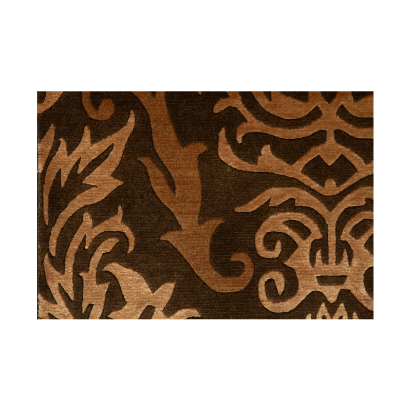 Tapis brun de haute qualité noué à la main