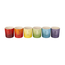 Marcelle, 4 Pc 14oz Stackable Multi-Color Ceramic Coffee Mug Set