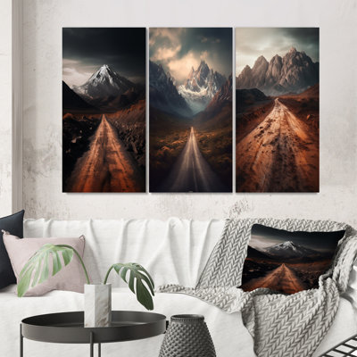Endless Roads to Misty Snow Mountains IV - ensemble de 3 reproductions