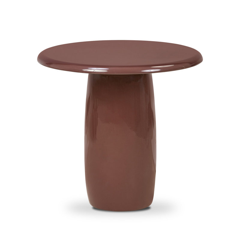 Bossa End Table-Plum Lacquer Resin