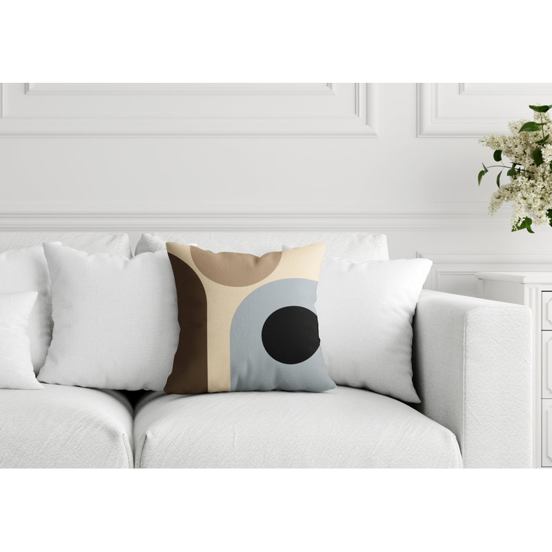 Coussin intérieur / extérieur en polyester filé Yenz, 19 po x 19 po, Gris