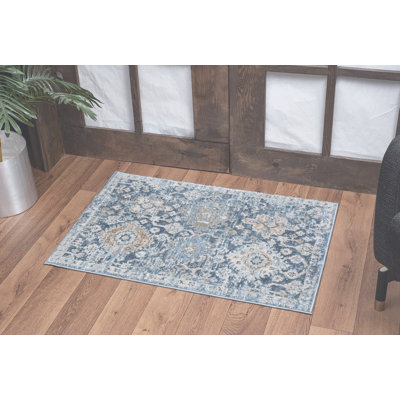 Tapis bleu Noble