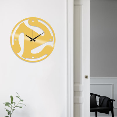 Elegant Metal Wall Clock, 19.0 x 19.0 inches | 100% Durable Metal, Thickness: 0.06 inches | Silent Mechanism, Easy Wall Mount | Perfect for Home Decor & Office, Battery Operated (1 AA Battery Required)