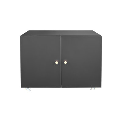 Office furniture Copier Cabinet BLACK 2 door steel copier stand mobile pedestal file Printer Stand