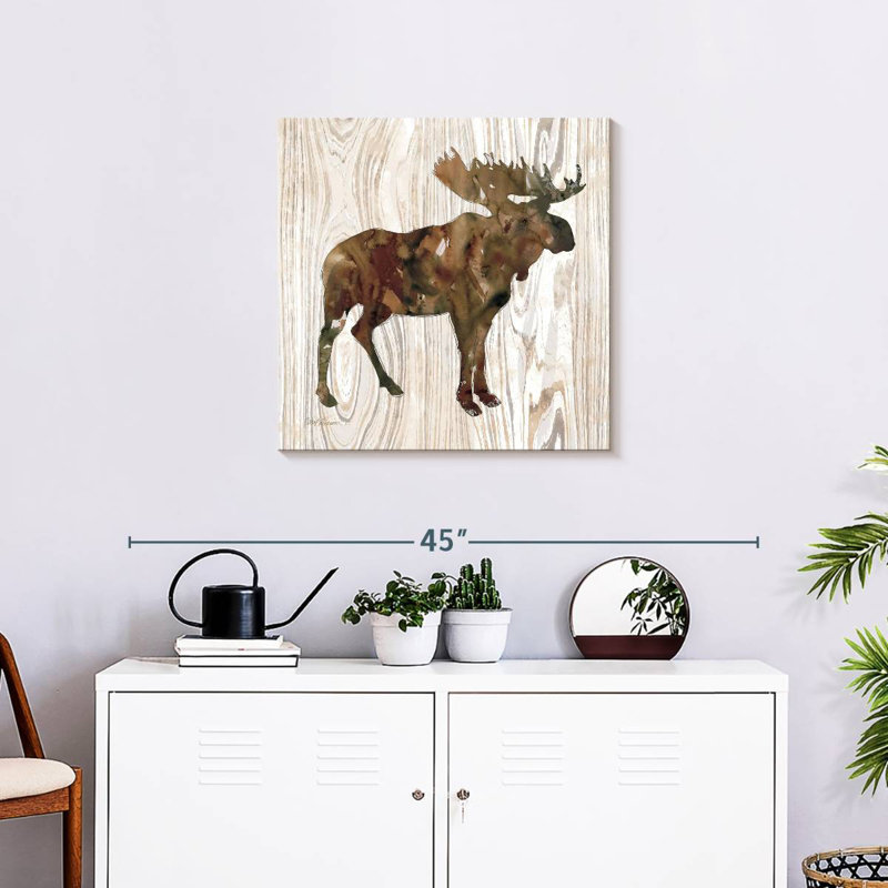 Crowle Pine Forest Moose, 24" H x 24" W