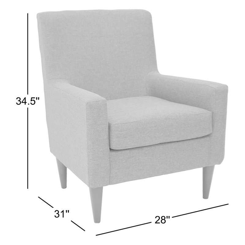 Fauteuil l 28 po Donham, Mélange de polyester brun, Brun