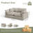 Oversized Cloud Modular Sectional Sofa, Comfy Down Filled Sectional Sofa, Upholstered Deep Seat Couches For Living Room, Detachable & Washable For All Sofa Covers-660833451