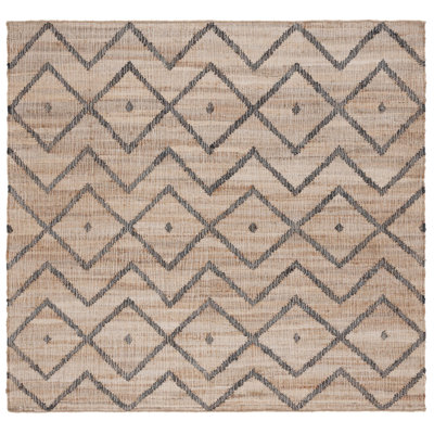 Tapis géométrique en jute tissé à la main Hawes