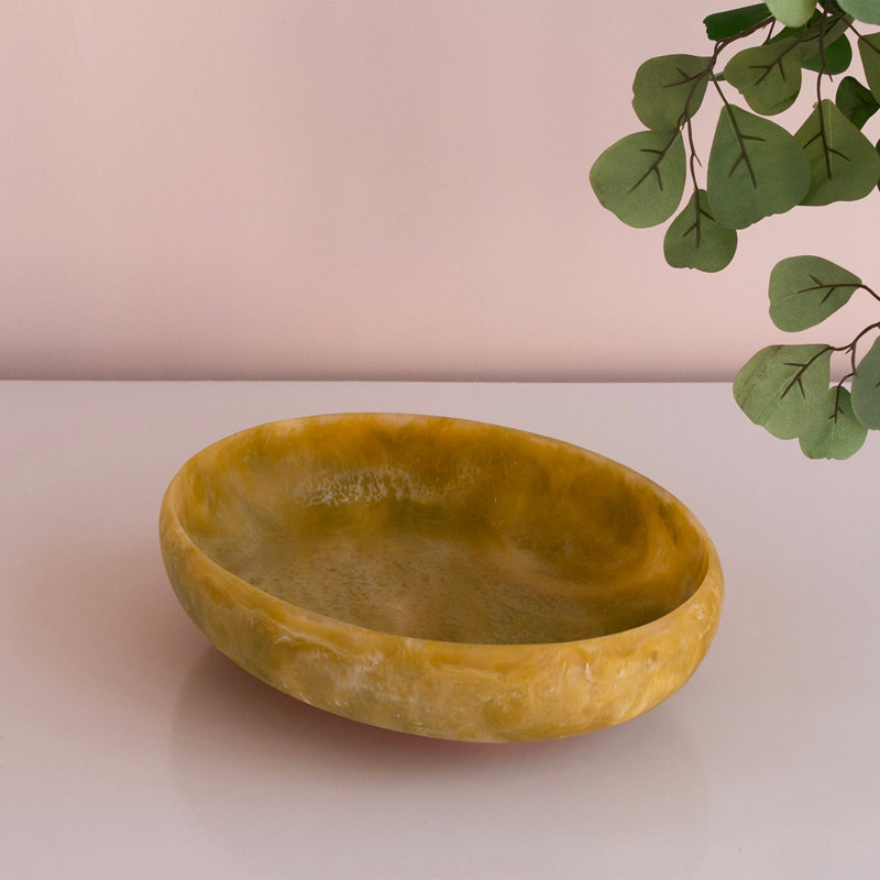 Grand bol ovale en résine RESIN, Matcha