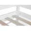 Lit superposé simple au-dessus d'un lit simple avec glissière, échelle, porte, barrières de sécurité, lit superposé en bois de pin massif-440031066
