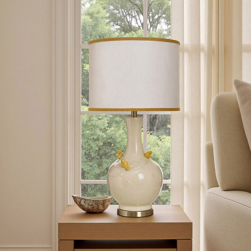 Ceramic Table Lamp - White Shade