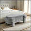 Banc rembourré avec rangement rabattable et pieds robustes-785931348