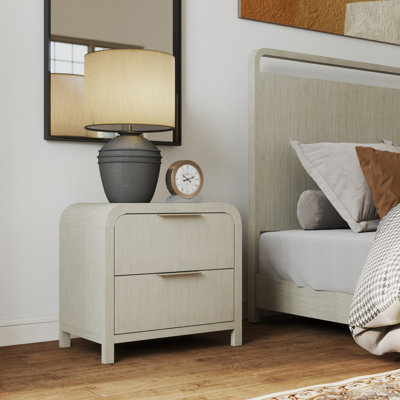 Croskey Contemporary 2-Drawer Wood Nightstand, Light Gray by Latitude Run