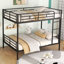 Full Over Full Metal Bunk Bed with Trundle-1006173196
