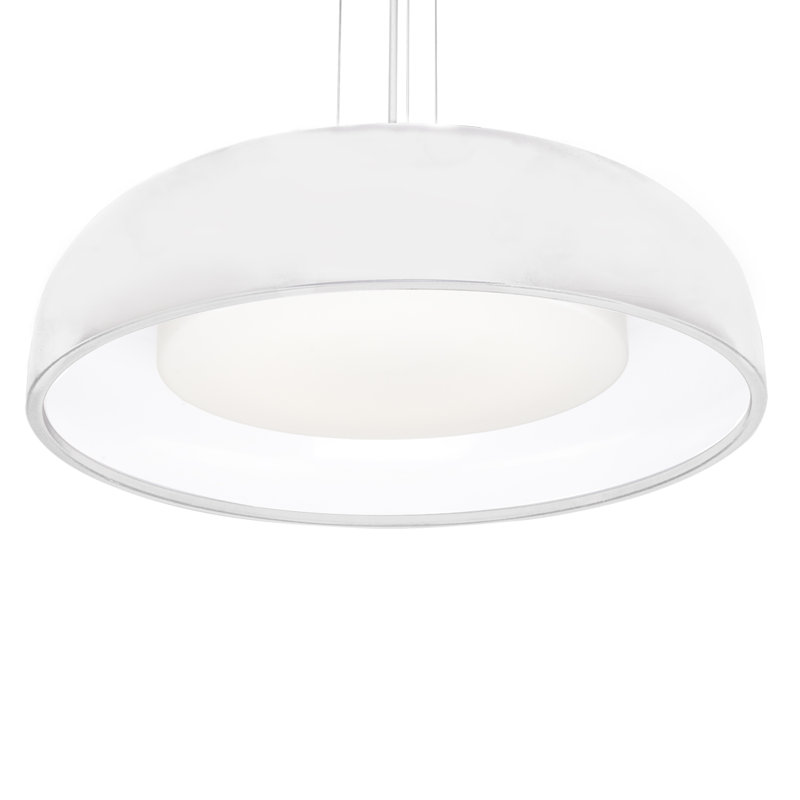 Beacon 1 - Light LED Single Pendant, 5.875" H x 24" W x 24" D, White, White