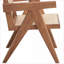 Fauteuil d'appoint rembourré beige et naturel, siège confortable pour adultes, accent de côté de chambre à coucher de salon
