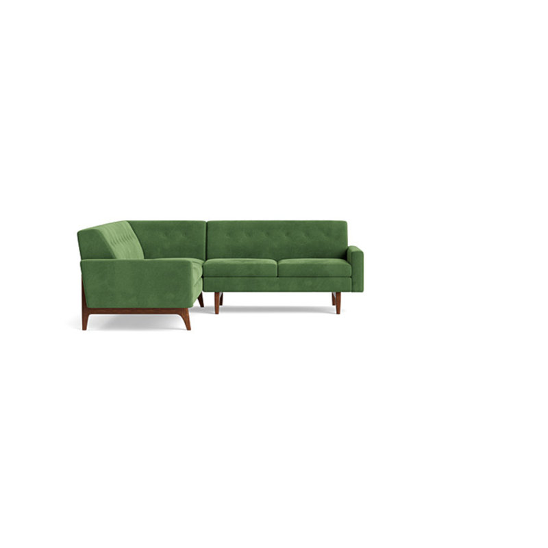 Tyler Sectional, Left Hand Facing, Performance Velvet - Ivy