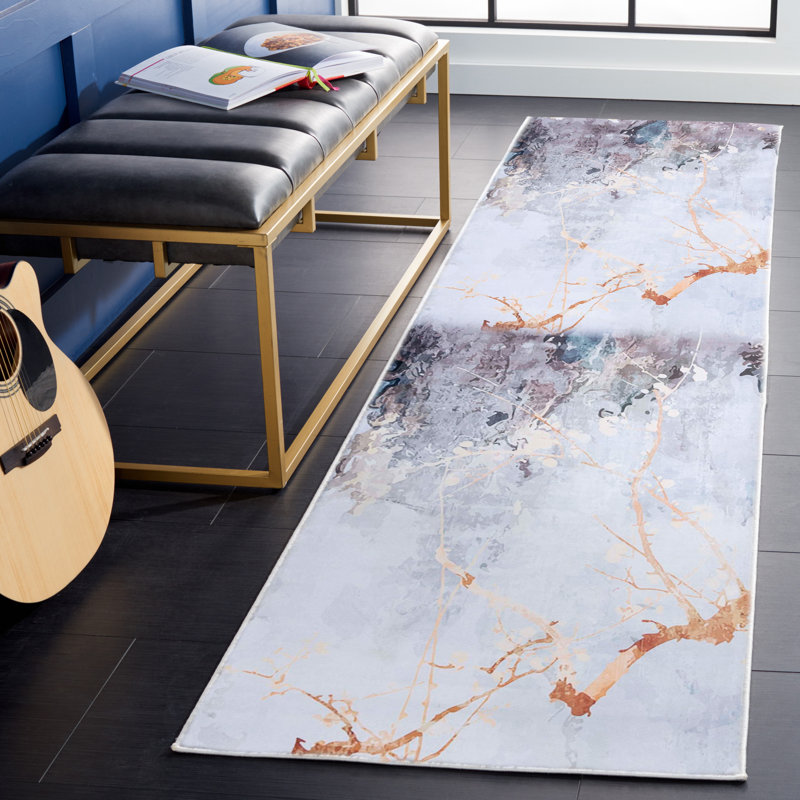 Tacoma Performance Machine Washable Abstract Rug, Runner 2'6" x 8'