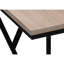 Table d'appoint pour chambre - Plateau noir, léger, taupe, structure en métal