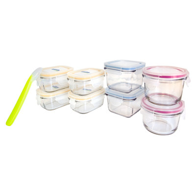 Classic Glass Food Storage - Set of 9 Containers and 8 Lids