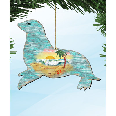 5.5'' Wood Hanging Figurine Ornament
