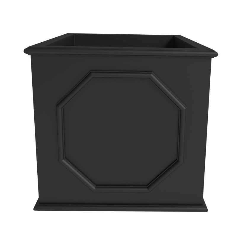 Boîte à fleurs en argile Crissman, Noir, H 25,6 po x l 25,6 po x P 25,6 po