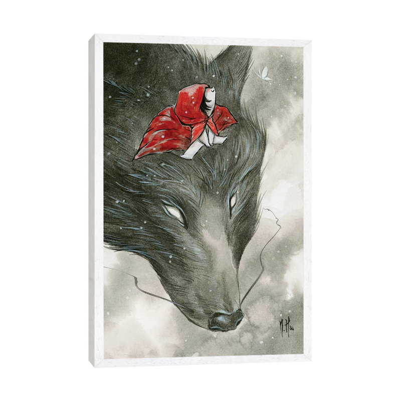 Spirit Animals Grey Wolf by Martin Hsu - Single Picture Frame Rectangle Print on Canvas, 66.04 cm H x 45.72 cm W