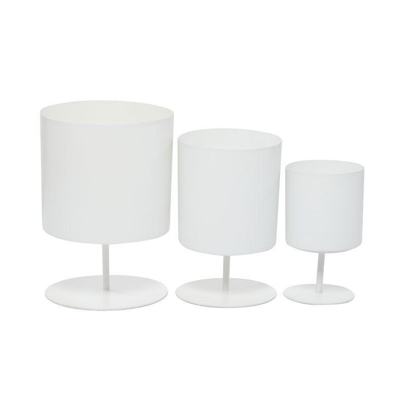 Gabriele Metal Pot Planter, White