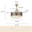 Ventilateur de plafond en cristal 42 po avec lumières DEL et télécommande Melkon
