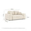 Two-seater square arms loveseat sofa-1595754560