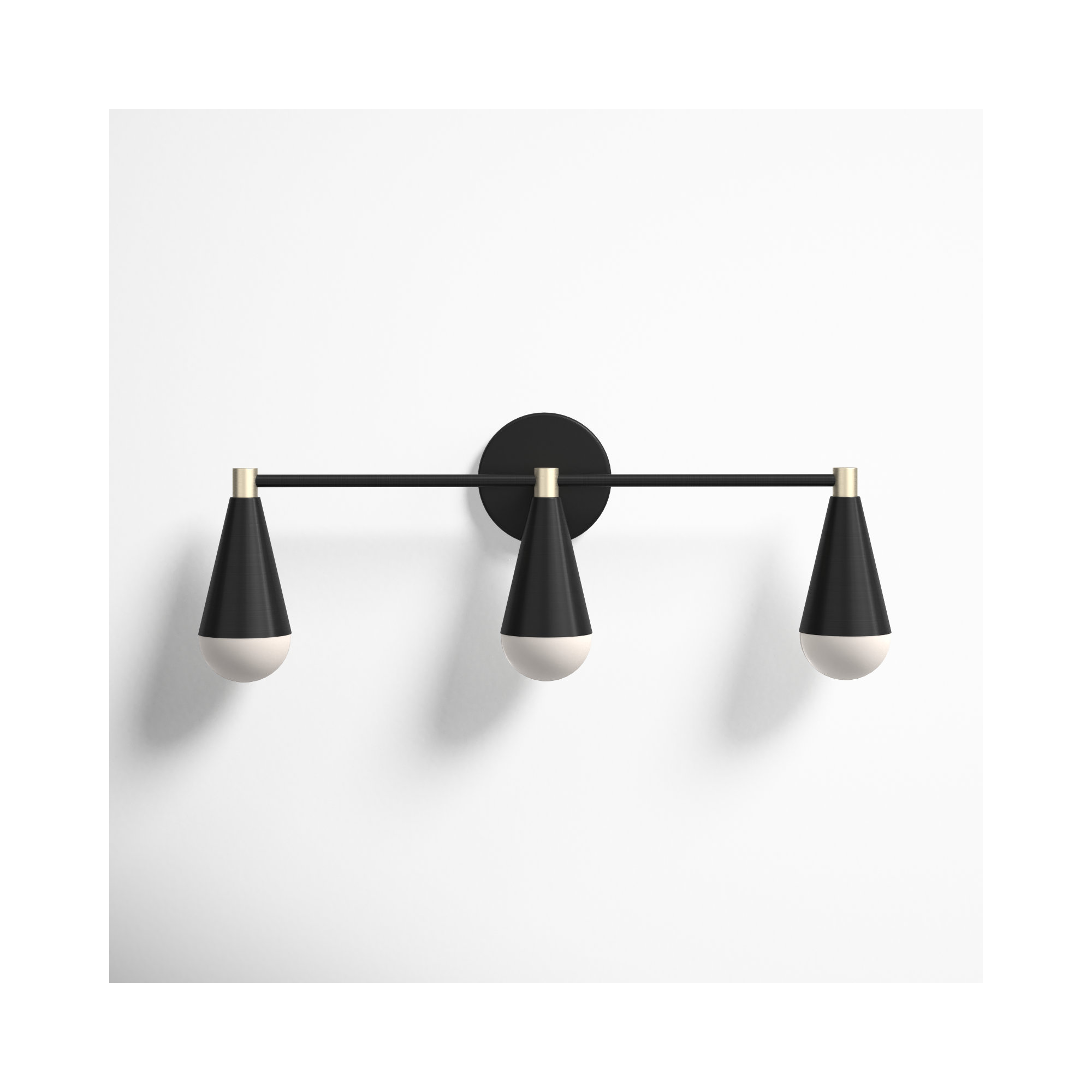 Akio 3 Light Dimmable Vanity Light, No