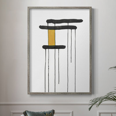 Golden Waterfall I, reproduction encadrée - bois massif