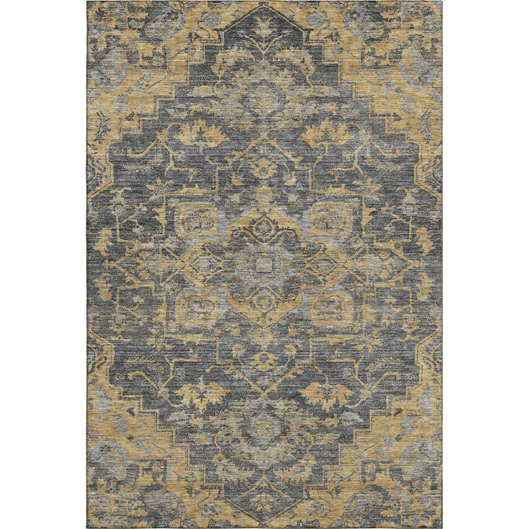 Premium Machine Washable Prisco Gray Rug
