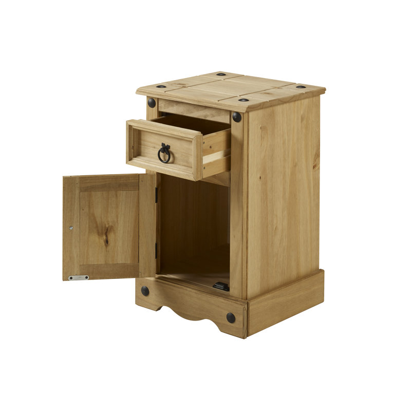 Bridewell 35cm W Bedside Table, Antique Wax
