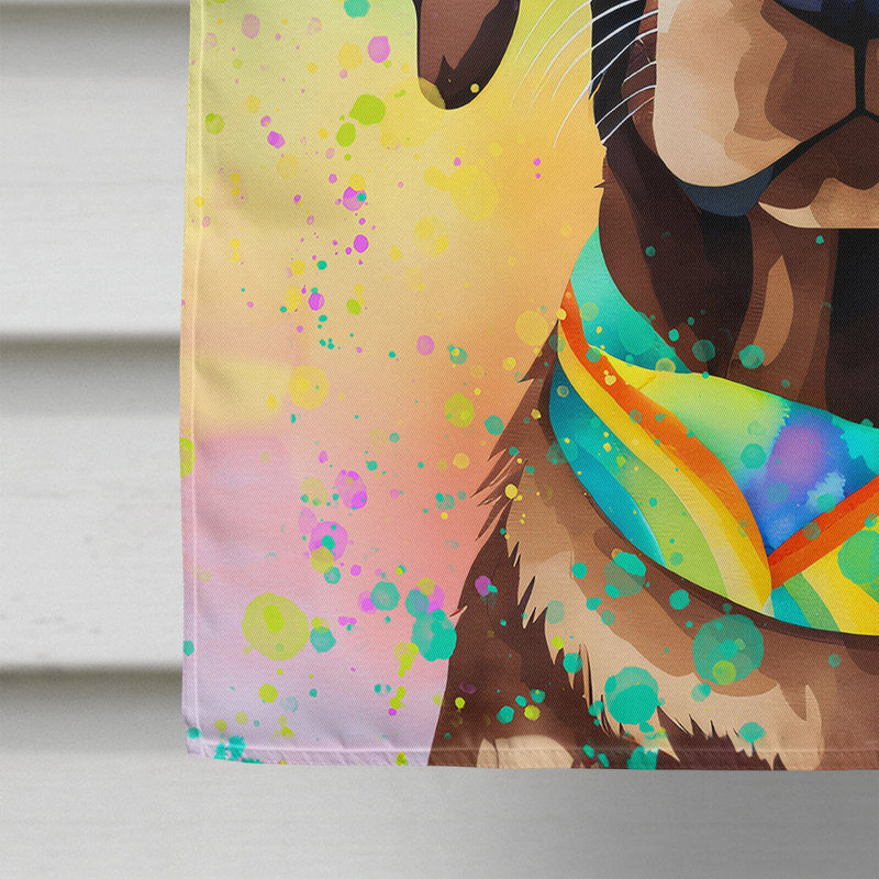 Drapeau de la maison Hippie Dawg, Bleu / chocolat Labrador
