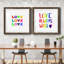 «Love Love Love», ensemble de 2 encadrements d'art textuel-46509334-46509325
