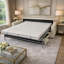 Canapé-lit rembourré en tissu avec matelas en mousse de 81 po Renato