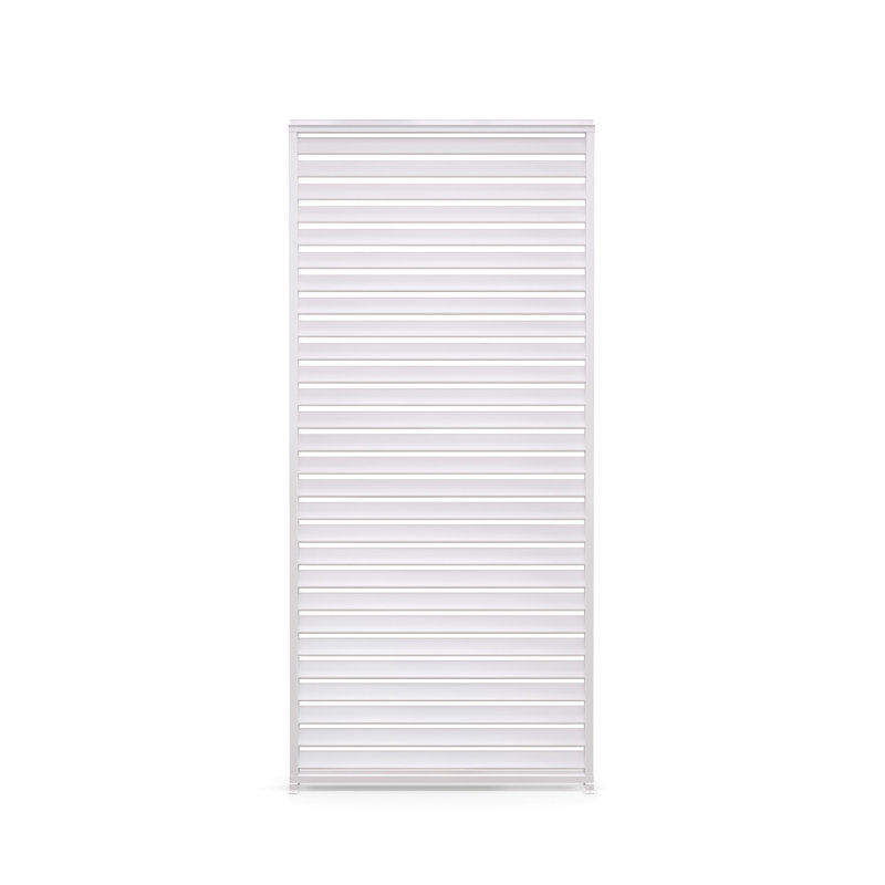 Pare-soleil à persiennes en aluminium, Blanc, 1/3 x 10ft.